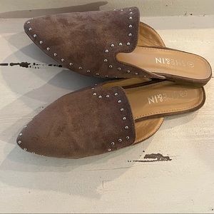 Studded Slip-on Mule Flats